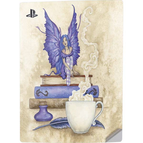 Amy Brown Bookworm Fairy PS5 Digital Edition Console Skin